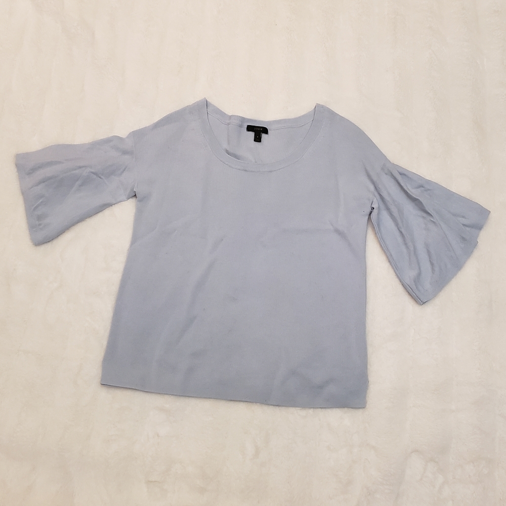 J. Crew Light Blue Crew Neck Sweater